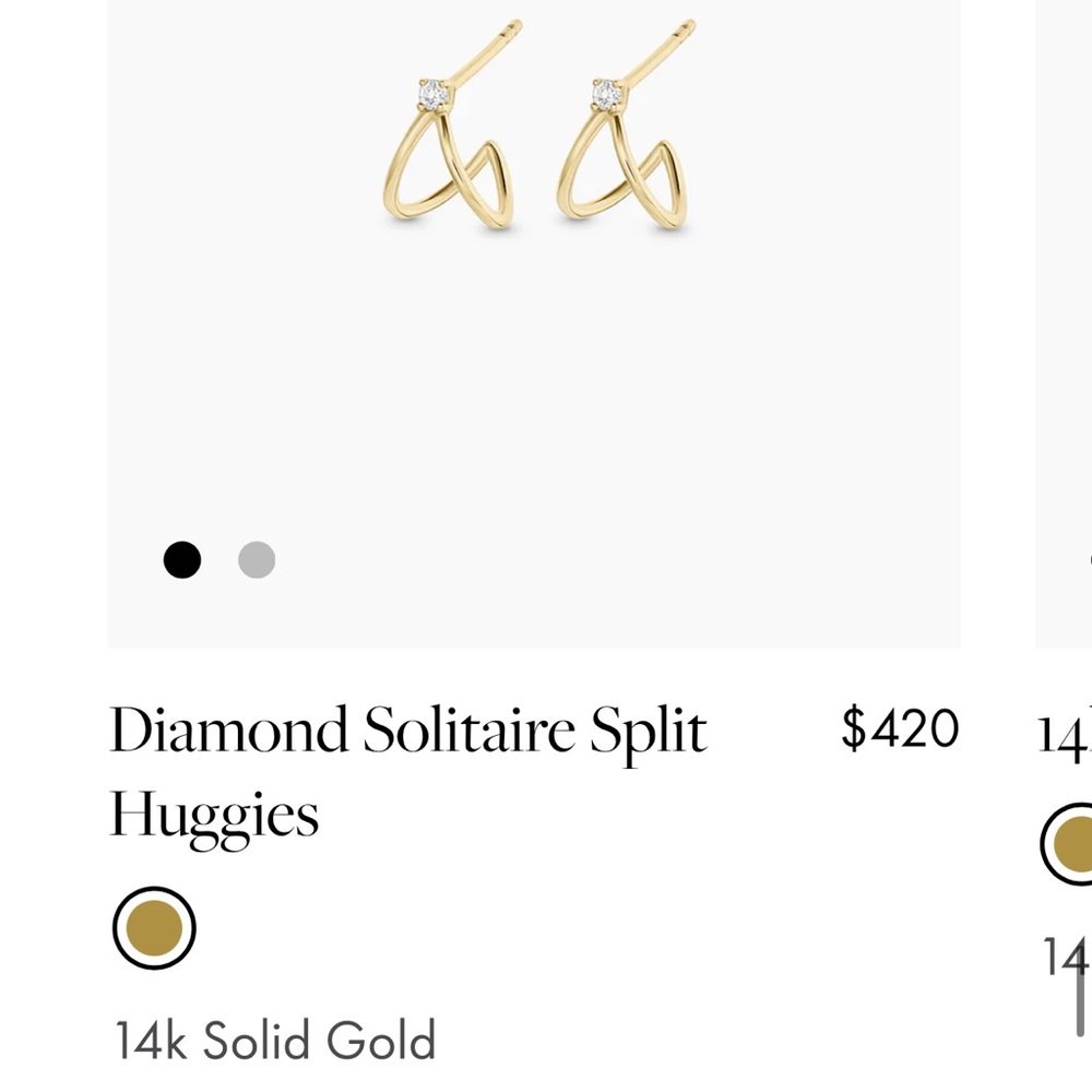 GORJANA Diamond Solitaire Split Huggies